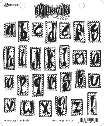 Dylusions Cling Stamps - Alphablock