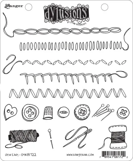 Dylusions Cling Stamps - Sew Easy