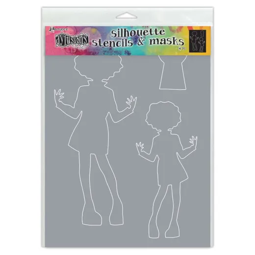 Dylusions Stencil - Silhouettes Maisie (large)