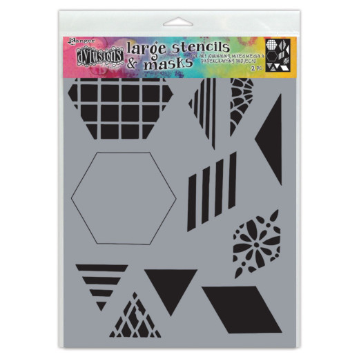 Dylusions Stencils 2 Inch - Quilt (large)