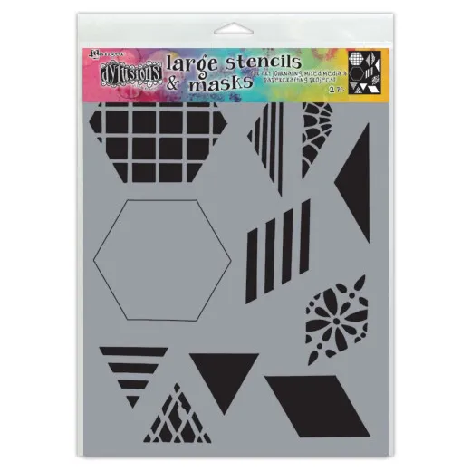 Dylusions Stencils 2 Inch - Quilt (large)
