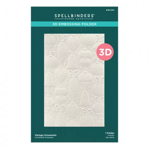 Spellbinders 3D Embossing Folder - Vintage Ornaments