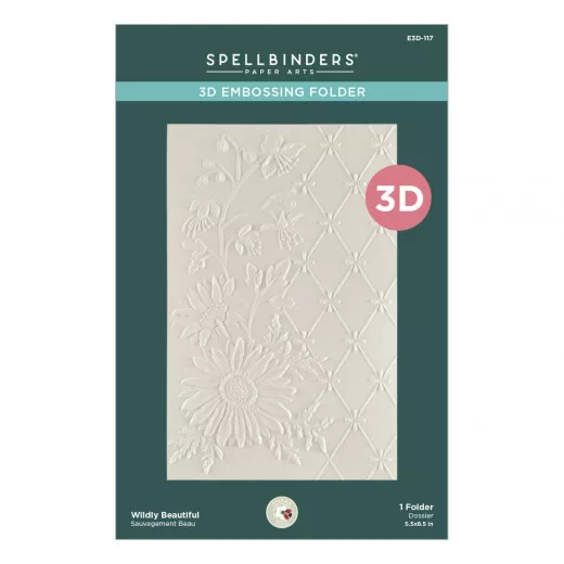 Spellbinders - 3D Embossing Folder - Wildly Beautifu