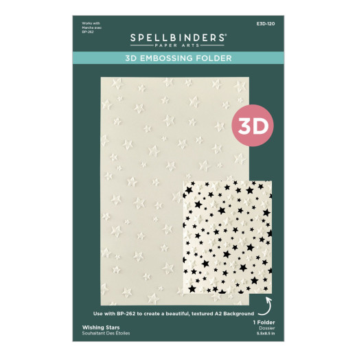 Spellbinders - 3D Embossing Folder - Wishing Stars
