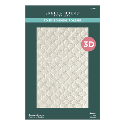 Spellbinders - 3D Embossing Folder - Cheerful Chirps - Bamboo Screen