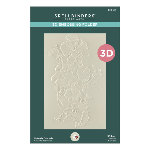 Spellbinders - 3D Embossing Folder - Summer Solstice Garden - Petunia Cascade