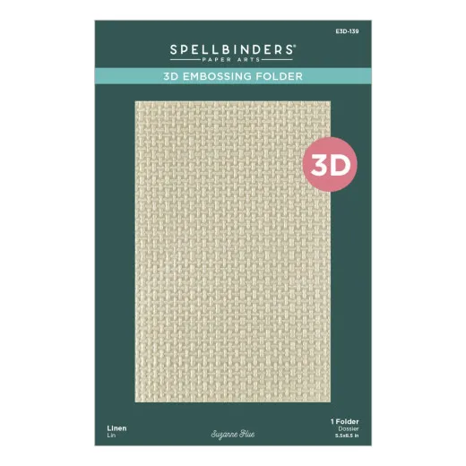 Spellbinders - 3D Embossing Folder - Texture & Foliage - Linen