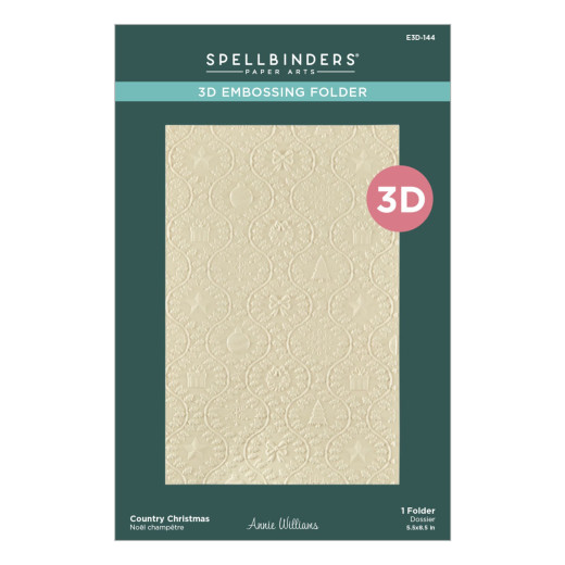 Spellbinders - 3D Embossing Folder - Country Christmas