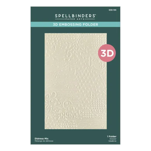 Spellbinders - 3D Embossing Folder - Beautifully Imperfect - Distress Mix