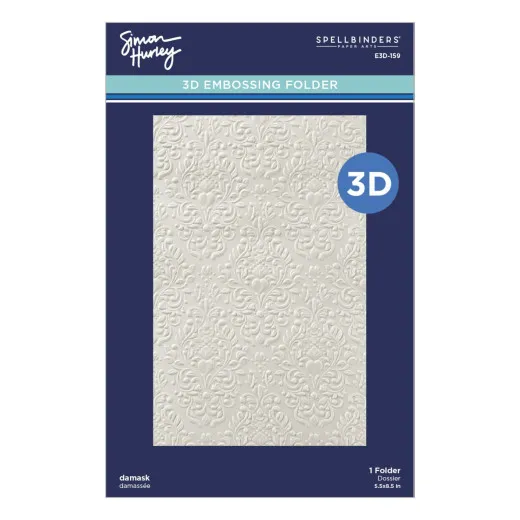 Simon Hurley - 3D Embossing Folder - Spooktacular - Damask