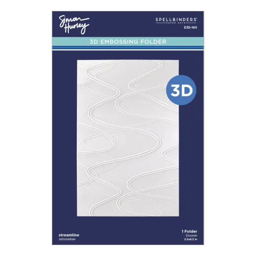 Simon Hurley - 3D Embossing Folder - Ski-son's Greetings - Streamline