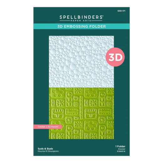 Spellbinders - 3D Embossing Folder - Shiny New Day - Suds & Buds by Spellbinders