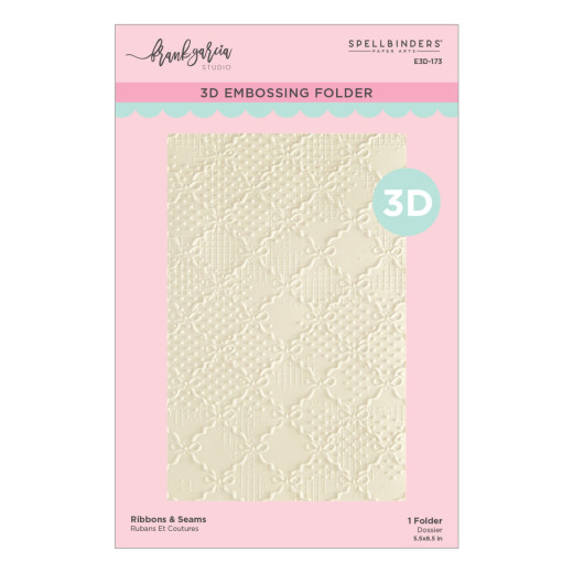 Spellbinders - 3D Embossing Folder - Buttons & Keepsakes - Ribbons & Seams by Frank Garcia