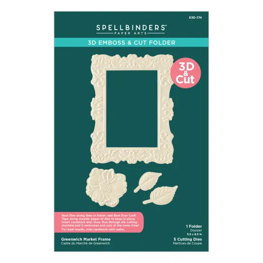 Spellbinders - 3D Emboss & Cut Folder - Simply Made - Greenwich Market Frame