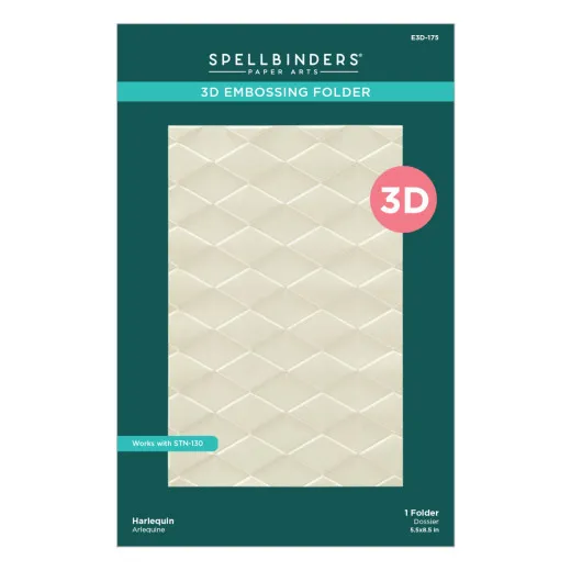 Spellbinders - 3D Embossing Folder - Checkmate - Harlequin by Spellbinders