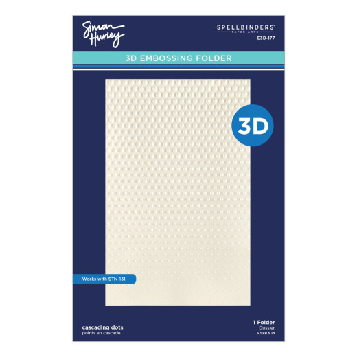 Simon Hurley - 3D Embossing Folder - Cascading Coneflowers - Cascading Dots