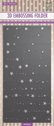 3D Embossing Folder - Slimline Sterne und Punkte