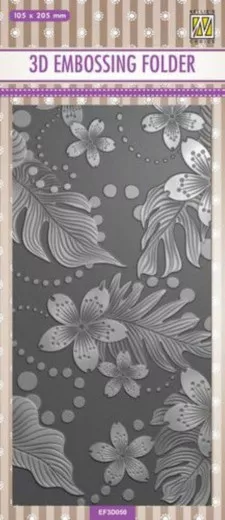 3D Embossing Folder - Slimline Blätter und Blumen