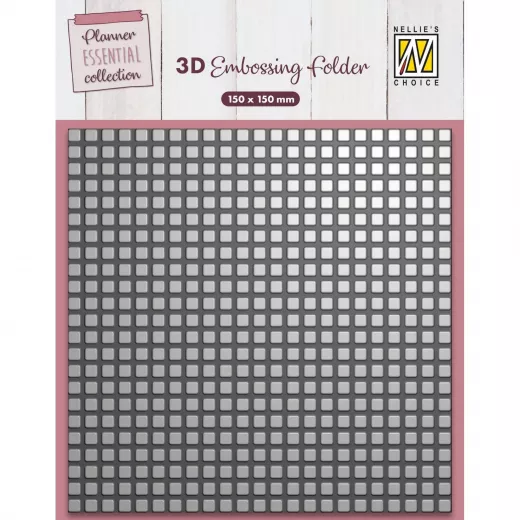 3D Embossing Folder - Planner Essentials - Blocks