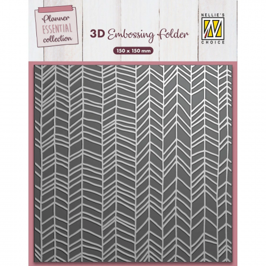 3D Embossing Folder - Planner Essentials - Chevron