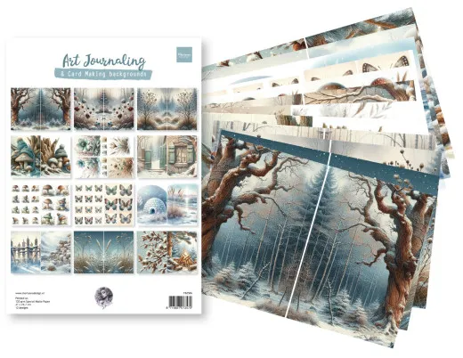 Art Journaling & Card Making Backgrounds by Fairybells - Winter Set