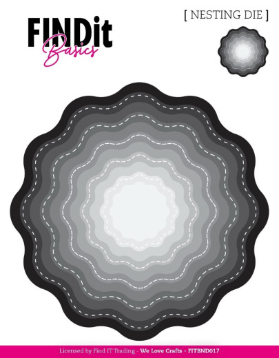 FINDit Basics - Nesting Dies - Stitched Wavy Bloom