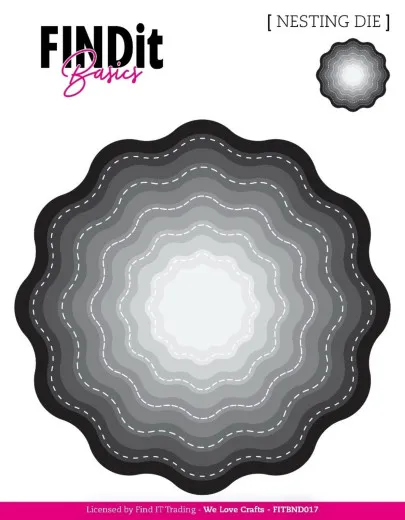 FINDit Basics - Nesting Dies - Stitched Wavy Bloom