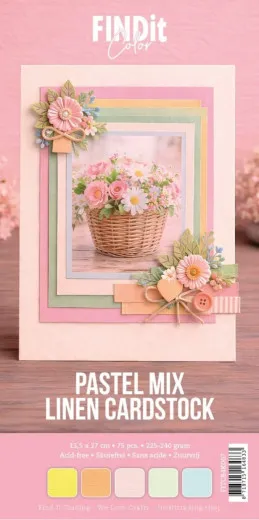4K Linen Cardstock - Pastel Mix