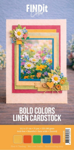 4K Linen Cardstock - Bold Colors