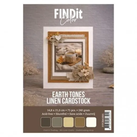 A5 Linen Cardstock - Earth Tones
