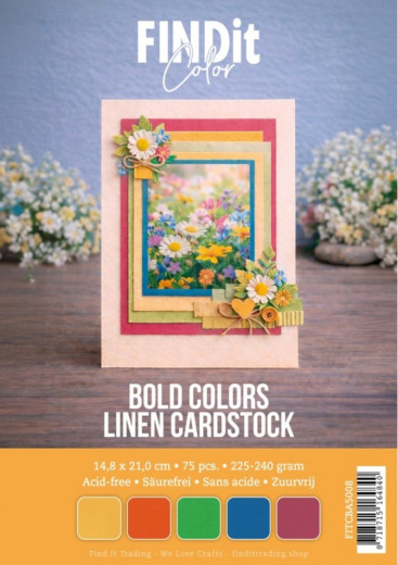 A5 Linen Cardstock - Bold Colors