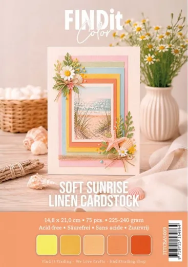 A5 Linen Cardstock - Soft Sunrise