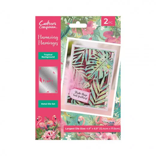 Metal Cutting Die - Flamazing Flamingos - Tropical Background