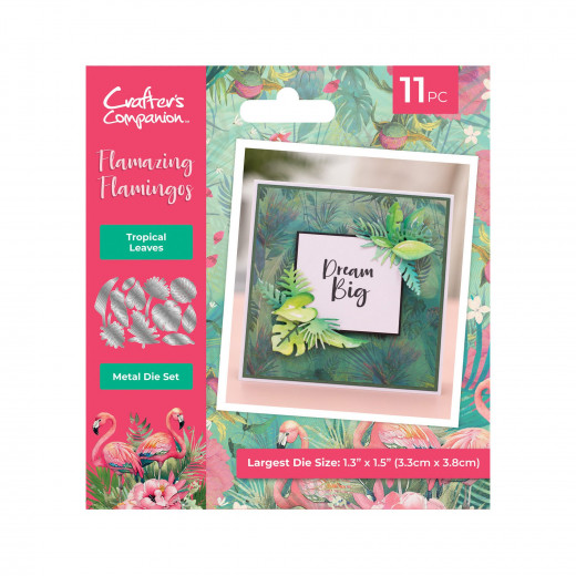 Metal Cutting Die - Flamazing Flamingos - Tropical Leaves