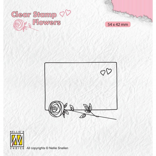 Clear Stamps - Flowers Rahmen mit Rose