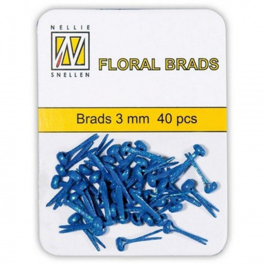 Glitter Brads blau