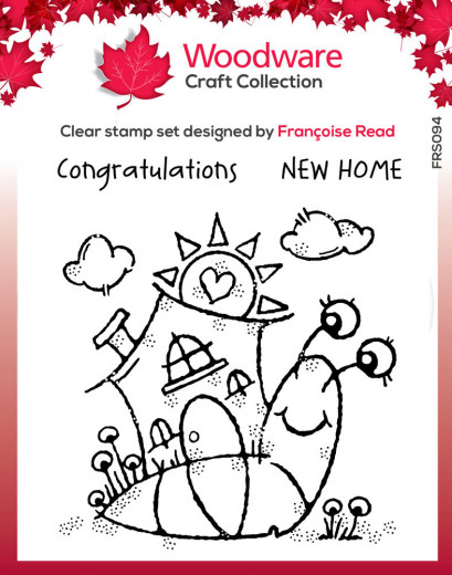 Woodware Clear Stamps - Happy House Snail