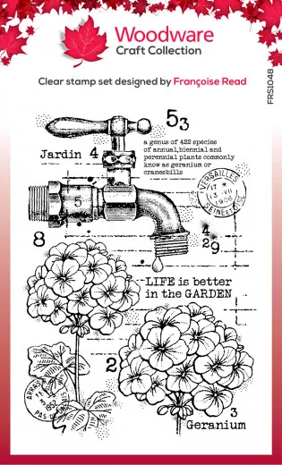 Woodware Clear Stamps - Geraniums