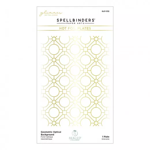 Spellbinders Hot Foil Plate - Geometric Optical Background