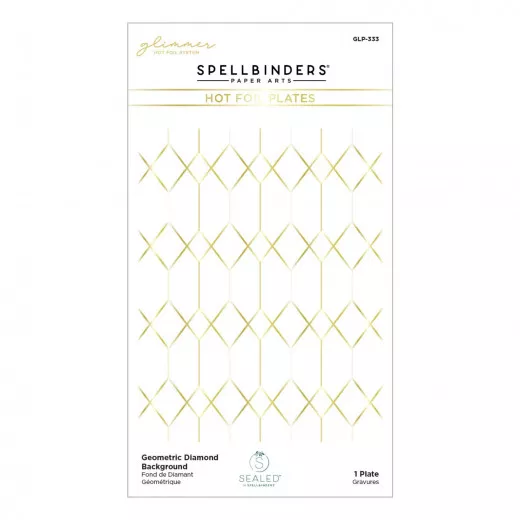 Spellbinders Hot Foil Plate - Geometric Diamond Background