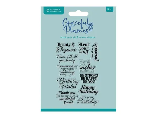 Clear Stamps - Graceful Plumes - Strut Your Stuff