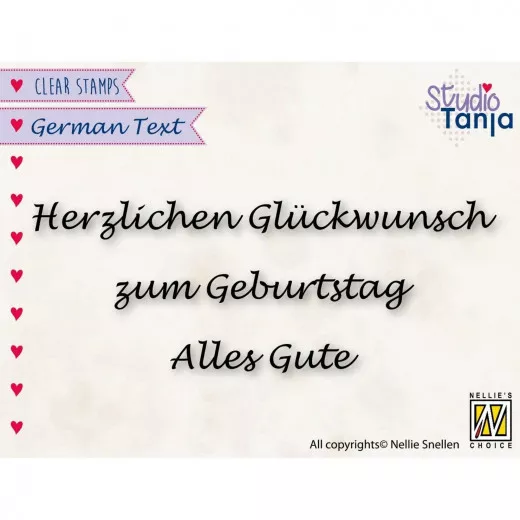 Clear Stamps - German Texts - Zum Geburtstag (DE)