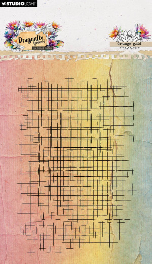Studio Light - Clear Stamps - Dragonfly Dreams - Grunge Grid