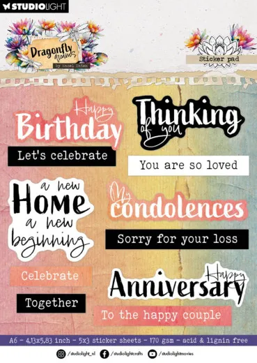 Studio Light Sticker Pad - Dragonfly Dreams