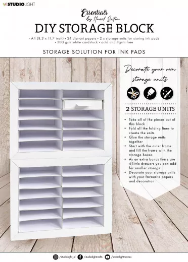 Studio Light - DIY Storage Block - Ink Units - Essentials Nr. 57