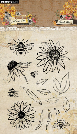 Studio Light - Clear Stamps - Sweet Bee Memories - Floral Bits
