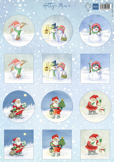 Schneidebogen A4 - Hetty's Minis Snowmen & Santa