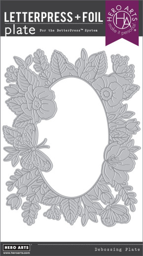 Hero Arts - Letterpress + Foil Plate - Floral Frame