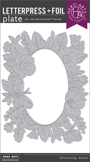 Hero Arts - Letterpress + Foil Plate - Floral Frame