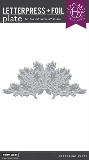 Hero Arts - Letterpress + Foil Plate - Lavish Flourish